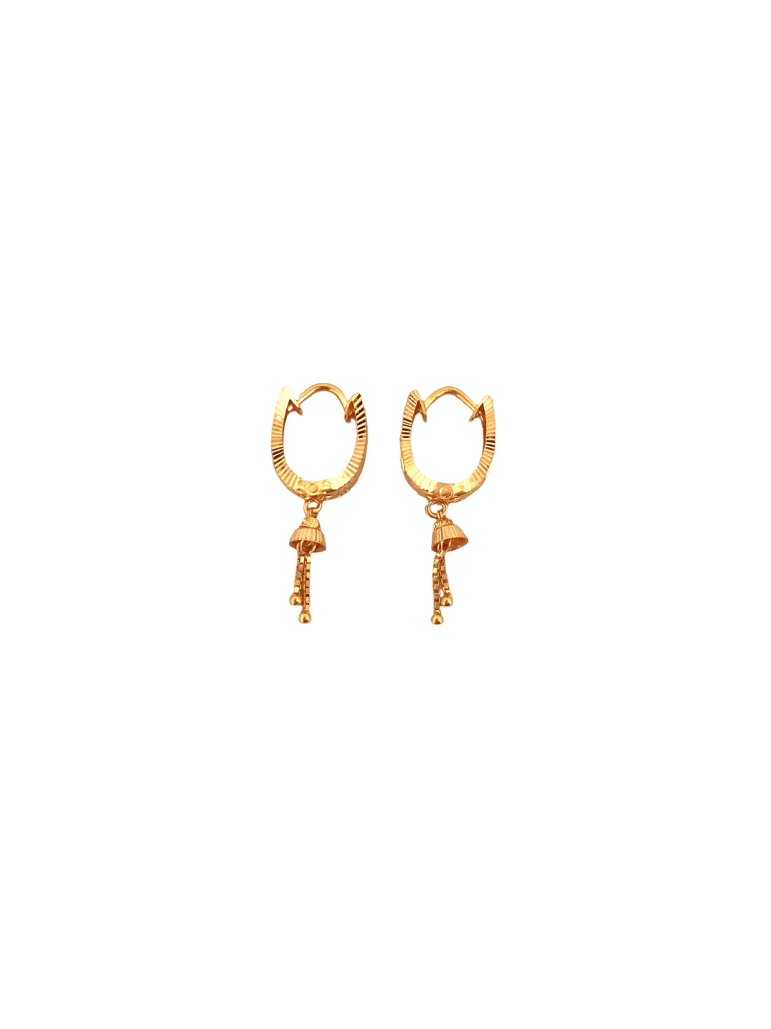 22 Gold Designer Hoop Earrings - Image 2