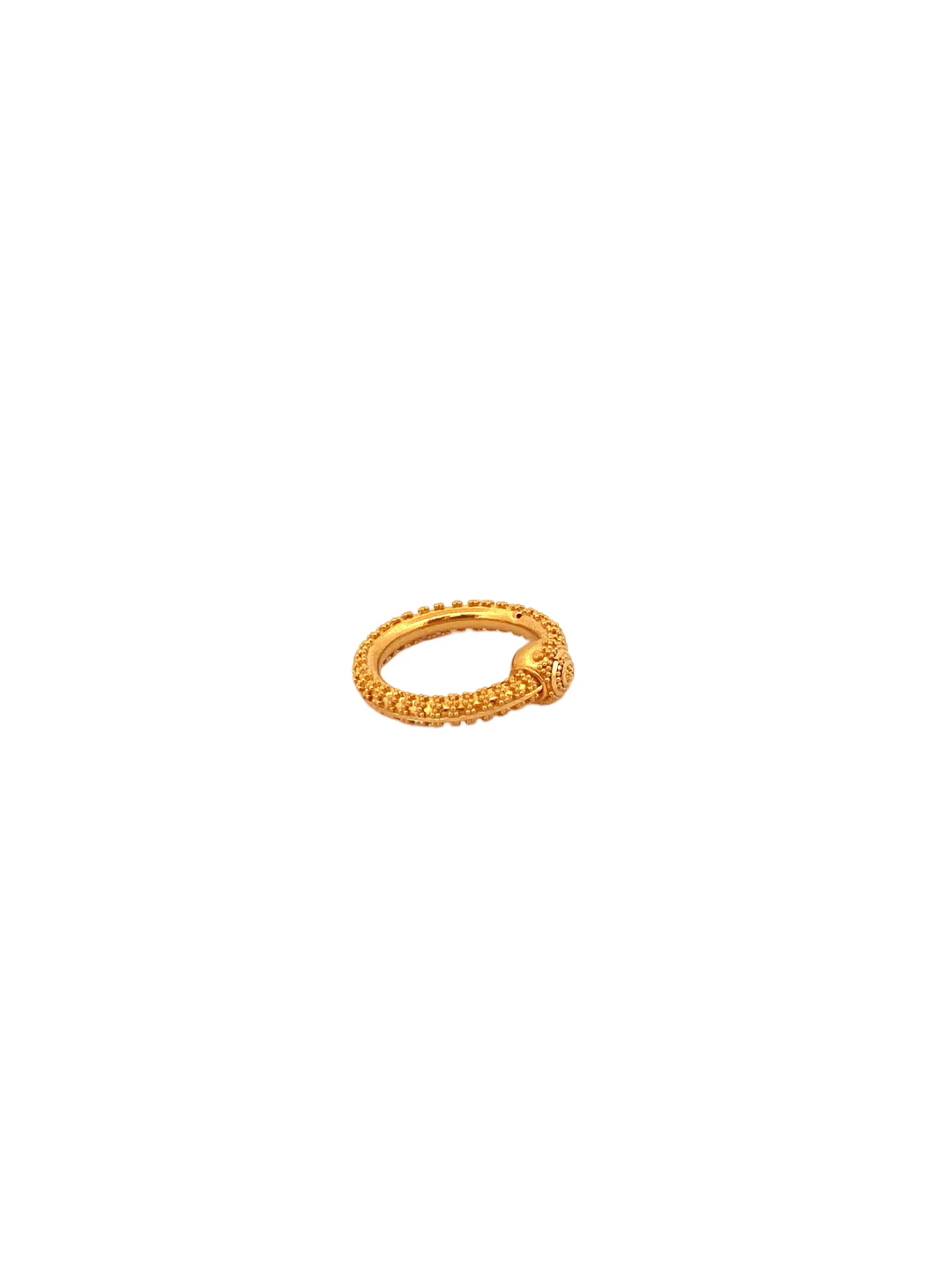 22K Gold Bead Designer Ladies Ring - Image 2