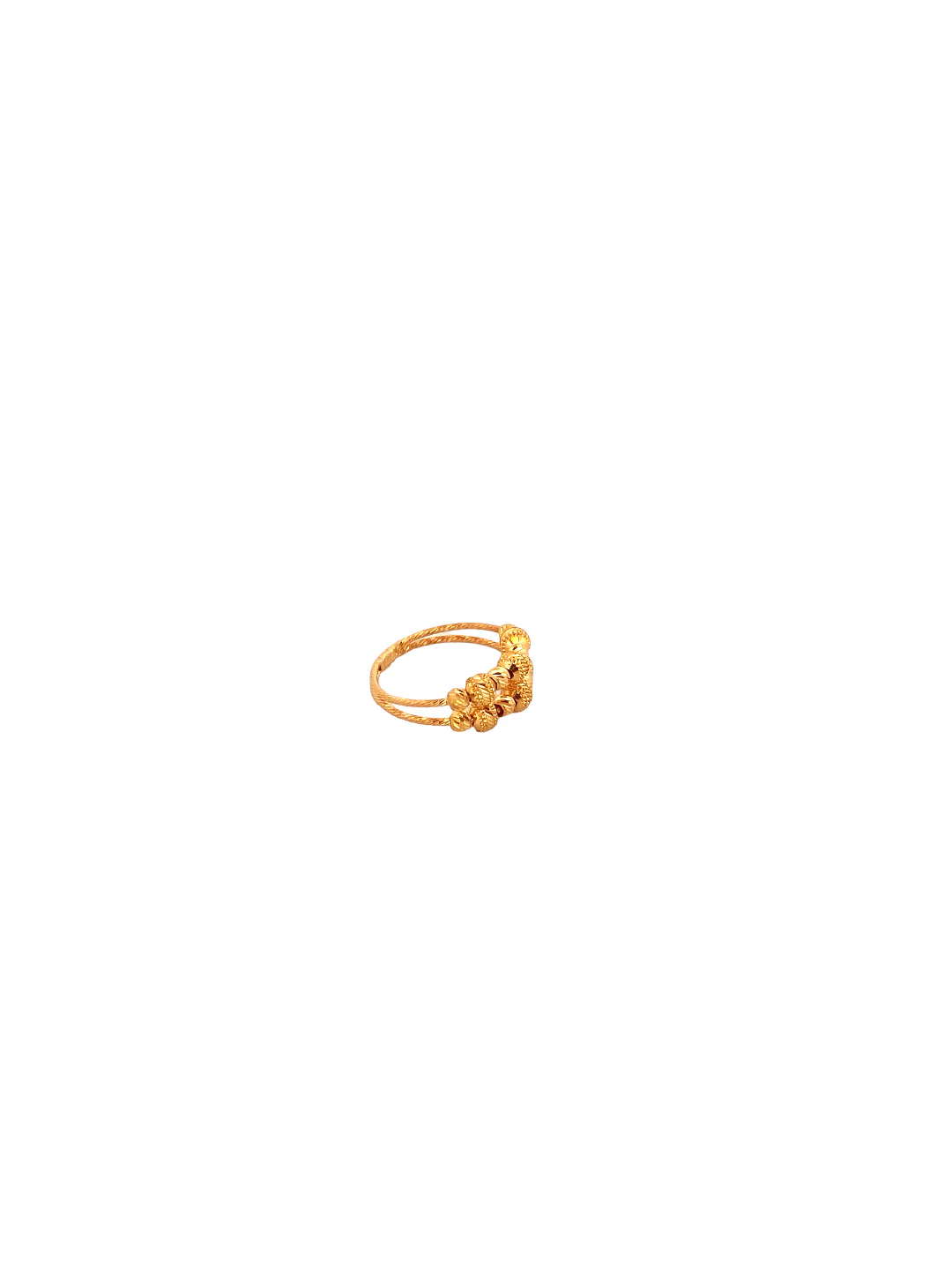 22K Gold Bead Designer Ladies Ring - Image 2
