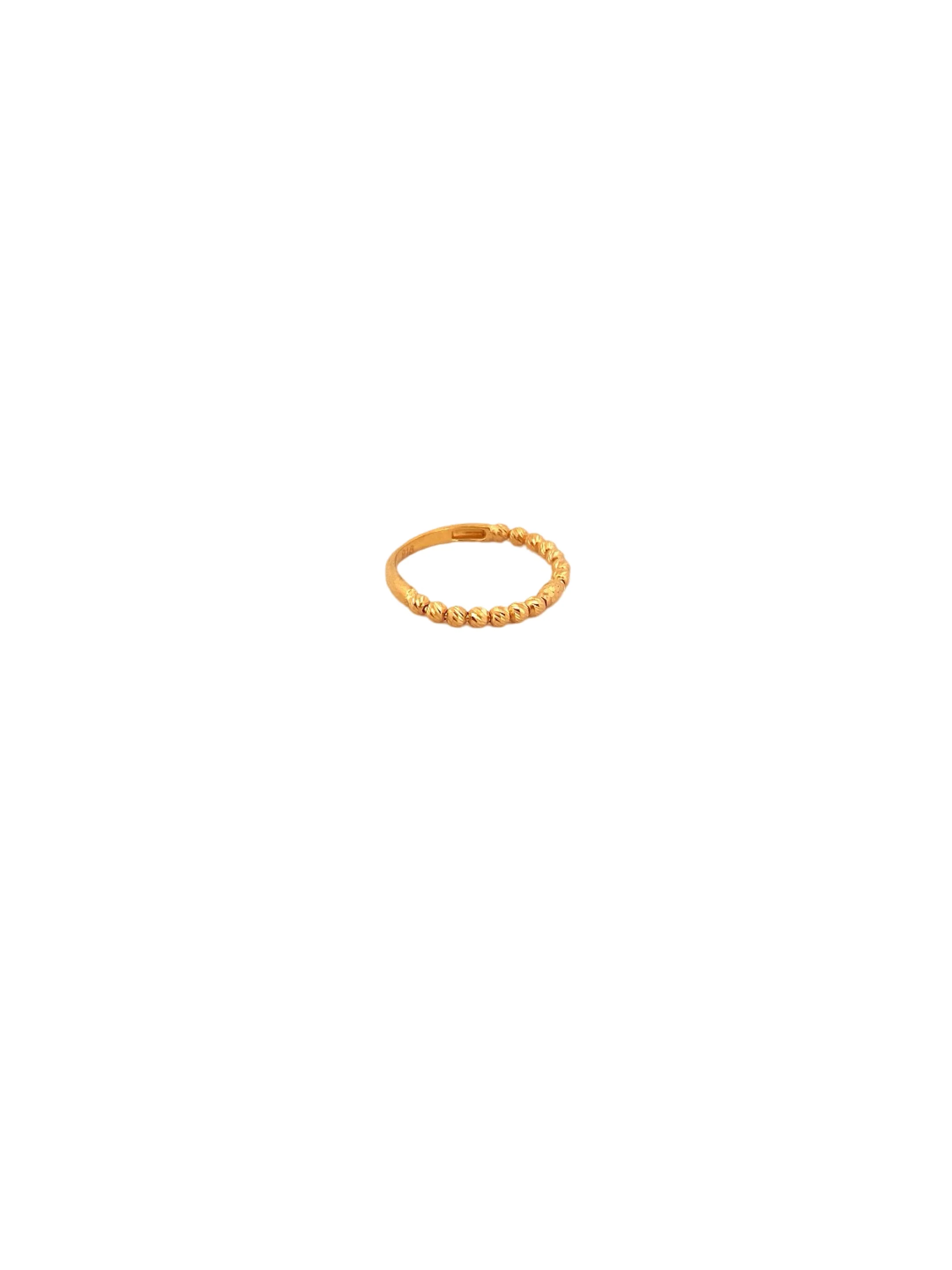 22K Gold Bead Designer Ladies Ring - Image 2
