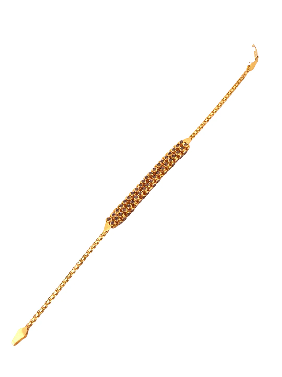 22K Gold CZ Designer Ladies Bracelet - Image 2
