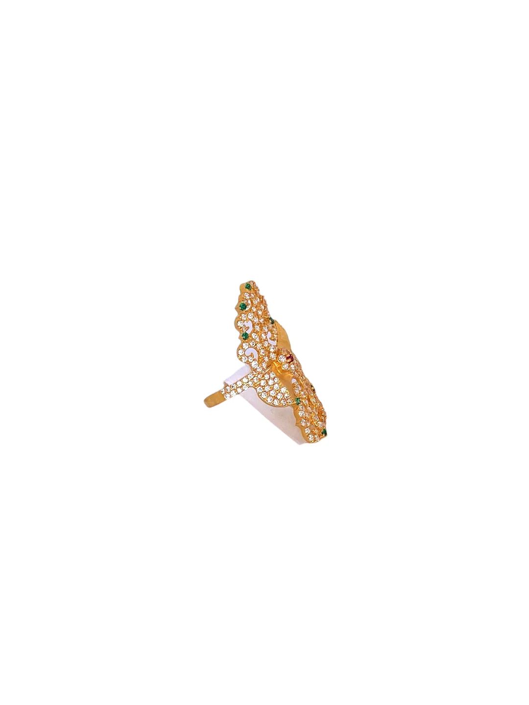 22K Gold CZ Designer Ladies Ring - Image 2