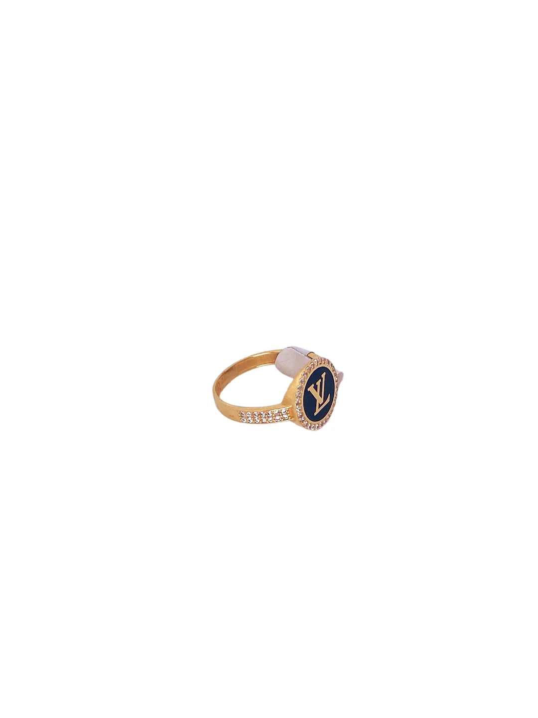 21K Gold CZ Designer Ladies Ring - Image 2