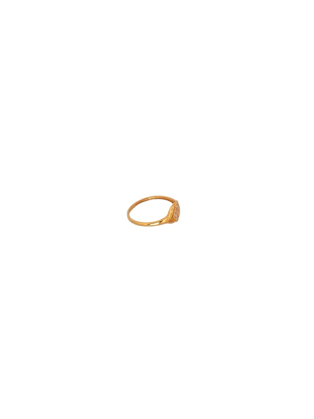 22K Gold CZ Designer Ladies Ring - Image 2