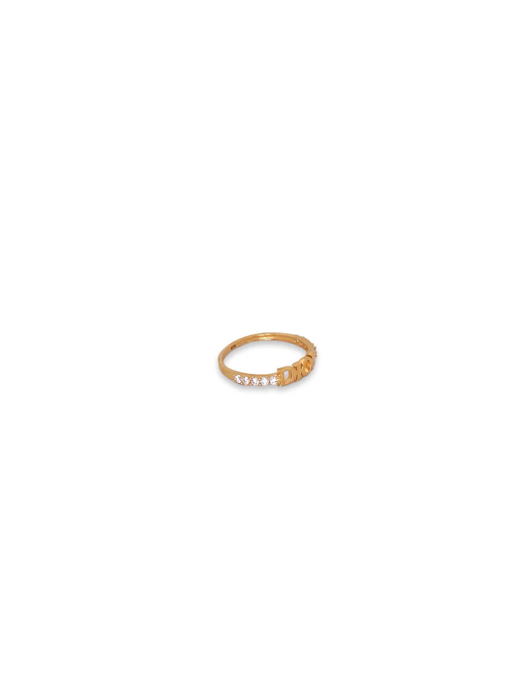 22K Gold CZ Designer Ladies Ring - Image 2