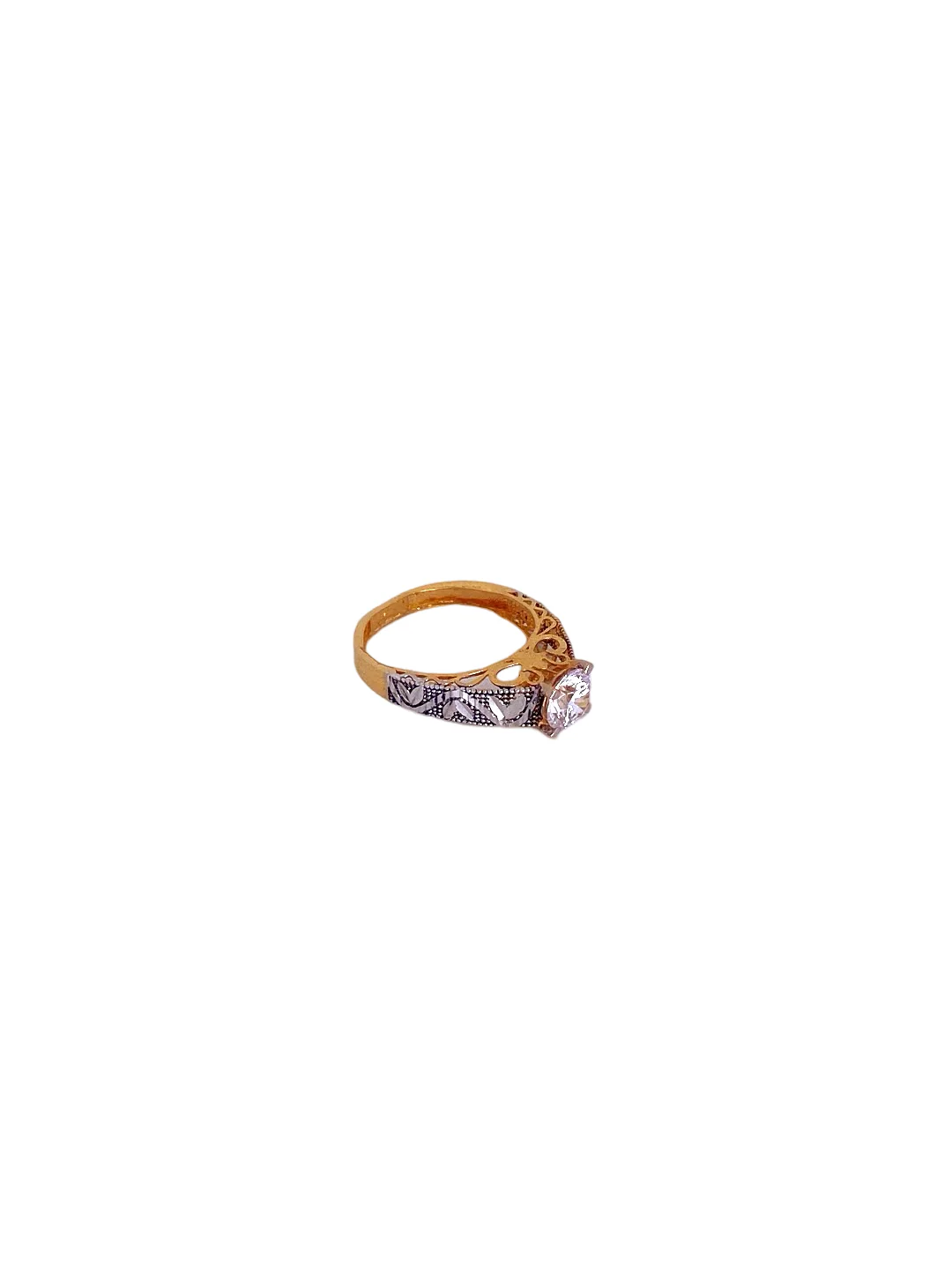 22K Gold CZ Designer Ladies Ring - Image 2