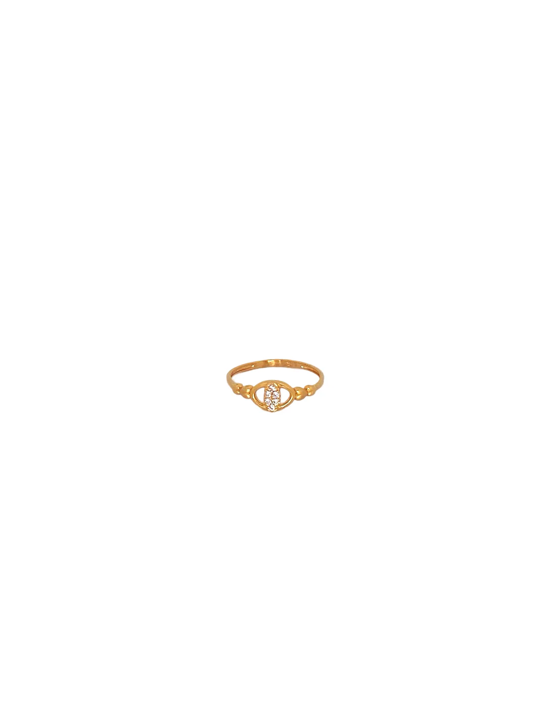 22K Gold CZ Designer Ladies Ring
