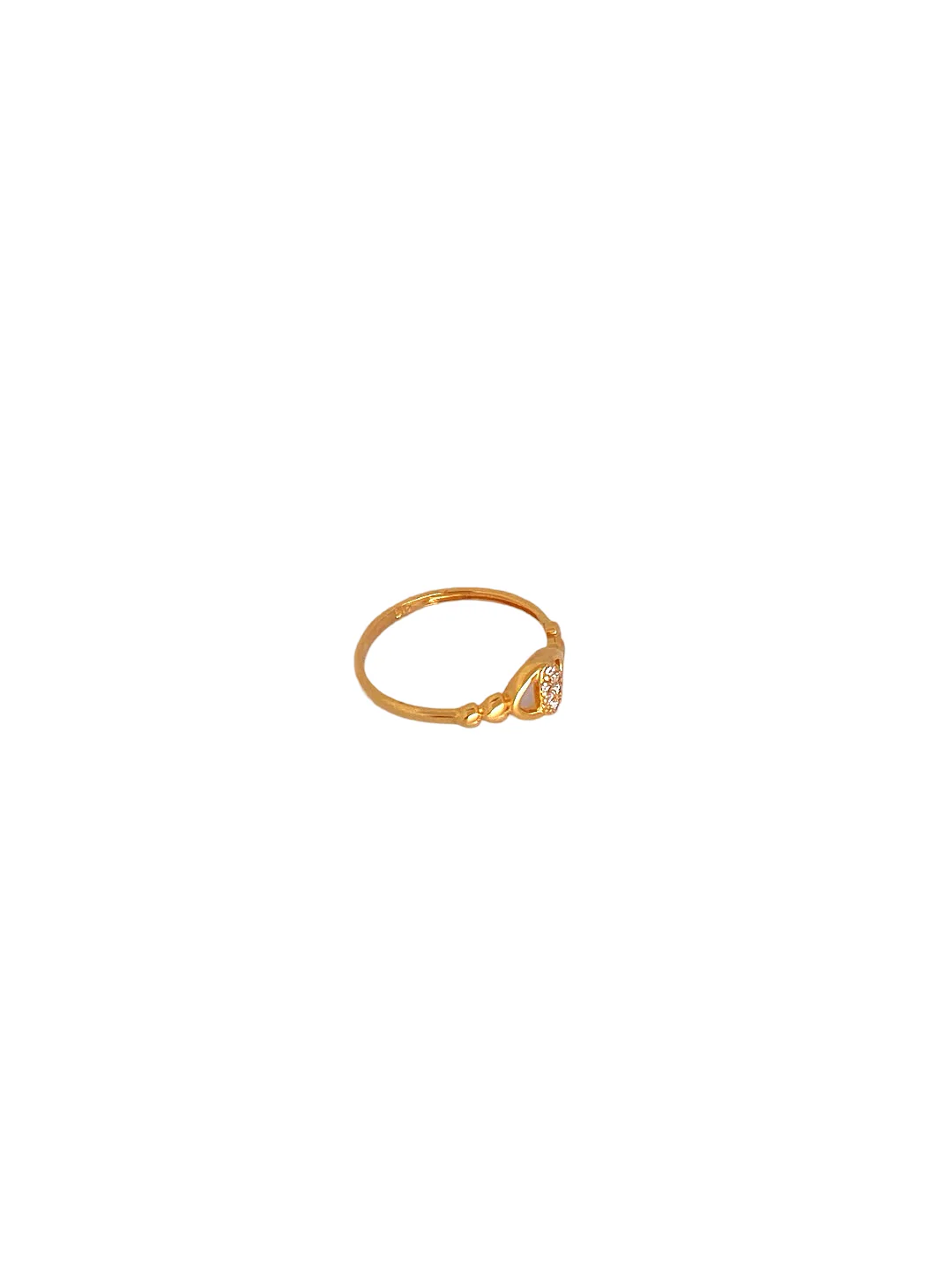 22K Gold CZ Designer Ladies Ring - Image 2