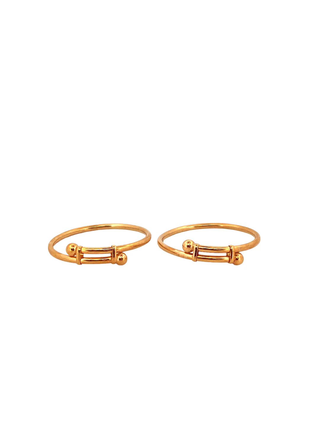 22K Gold Designer 2 Pieces Set Of Baby Bangle