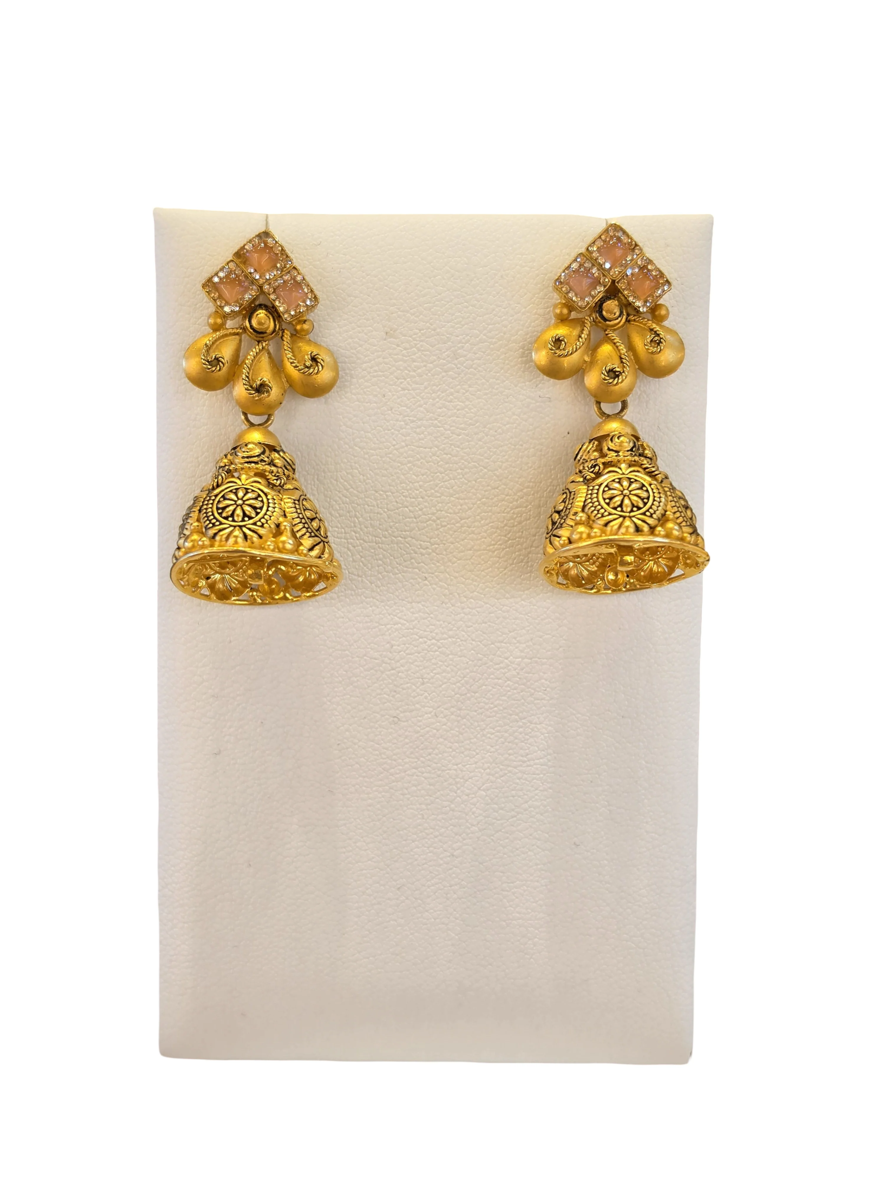 22K Gold Designer Antique Bridal Set - Image 2