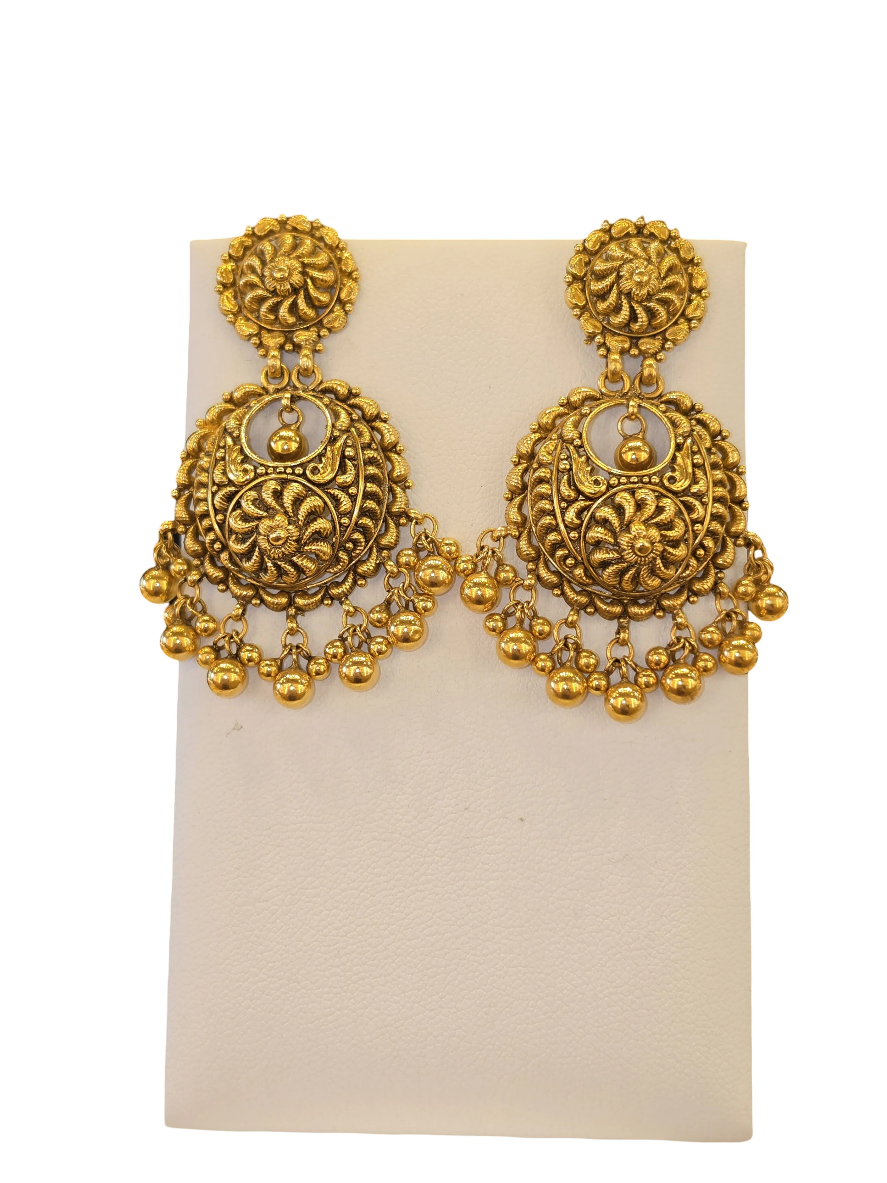 22K Gold Designer Antique Bridal Set - Image 2