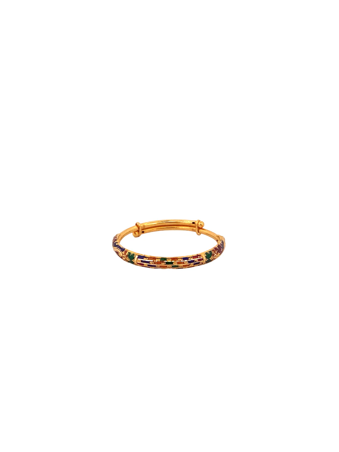 22K Gold Meena Designer Baby Bangle