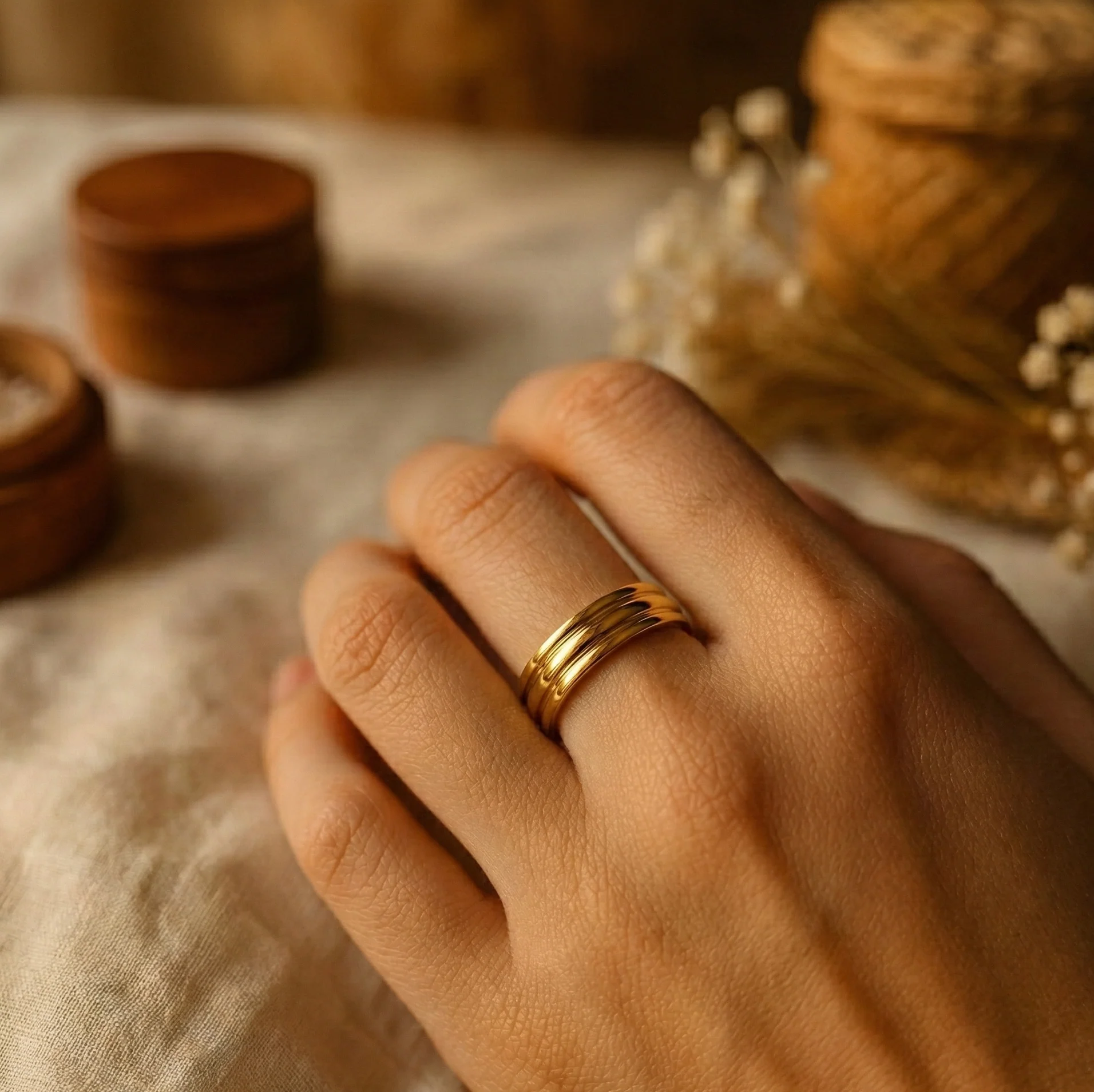 22K Gold Designer Band - Image 2
