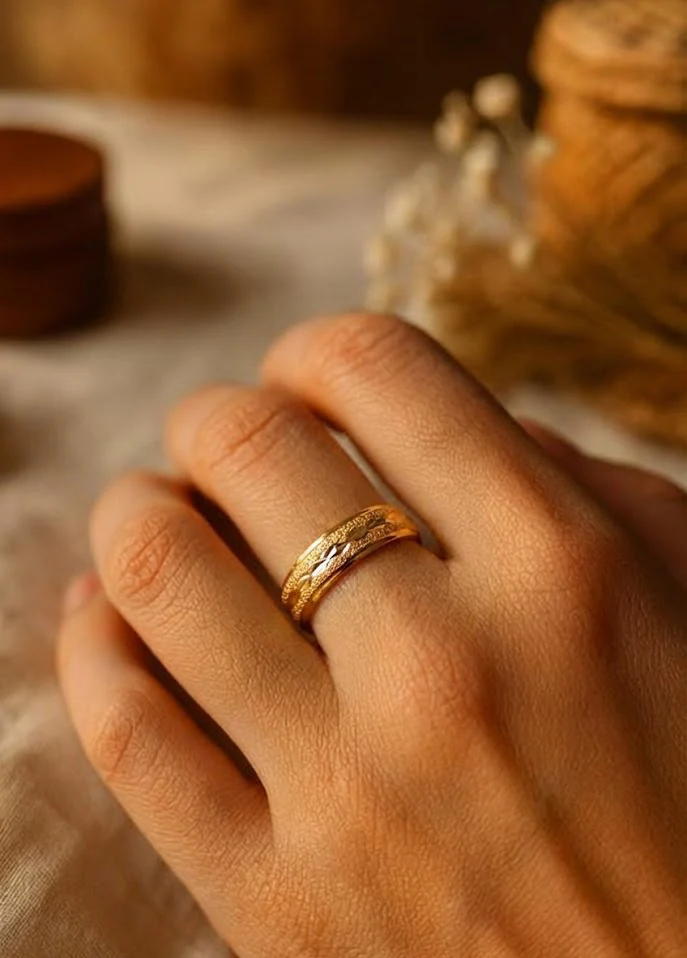 22K Gold Designer Band - Image 2