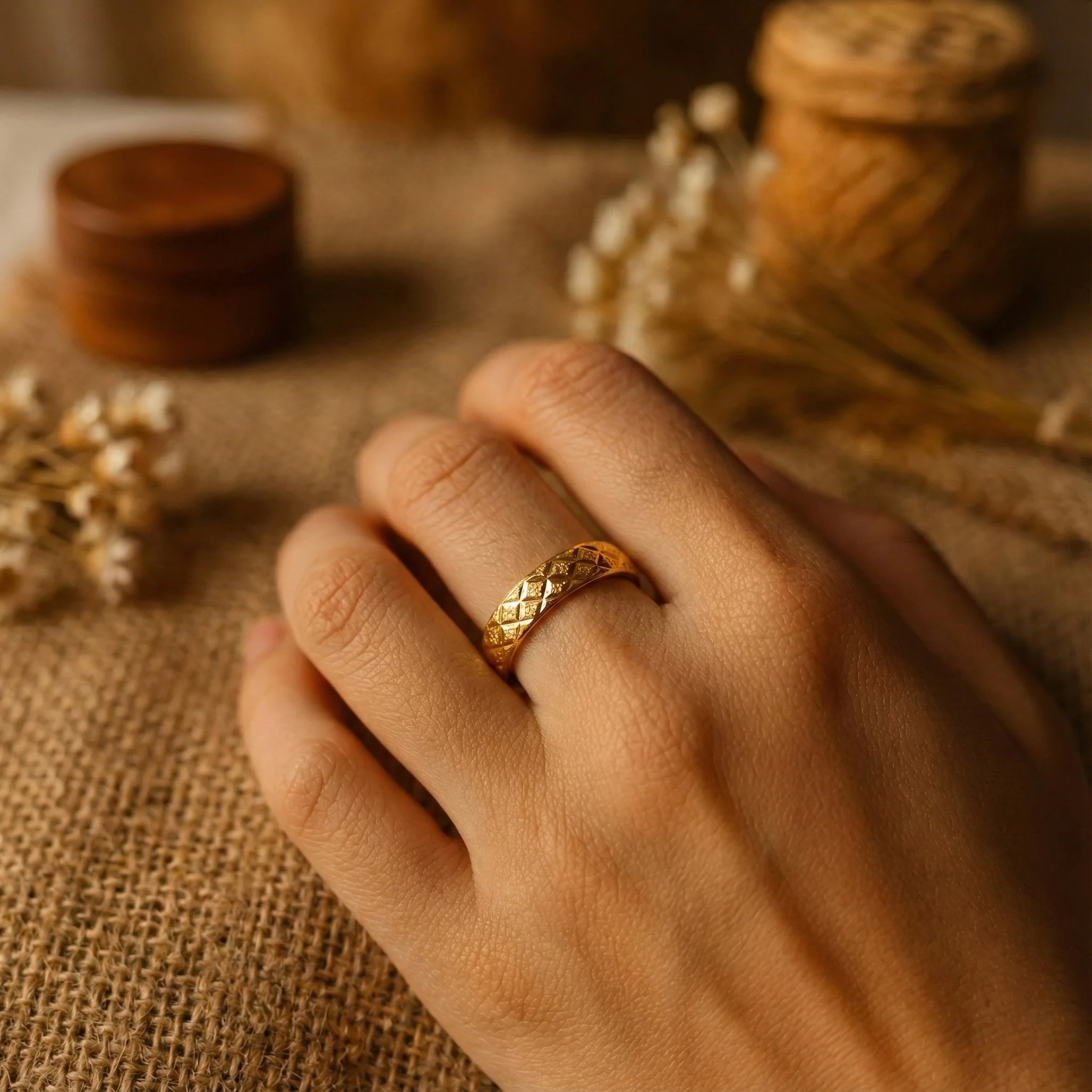 22K Gold Designer Band - Image 2