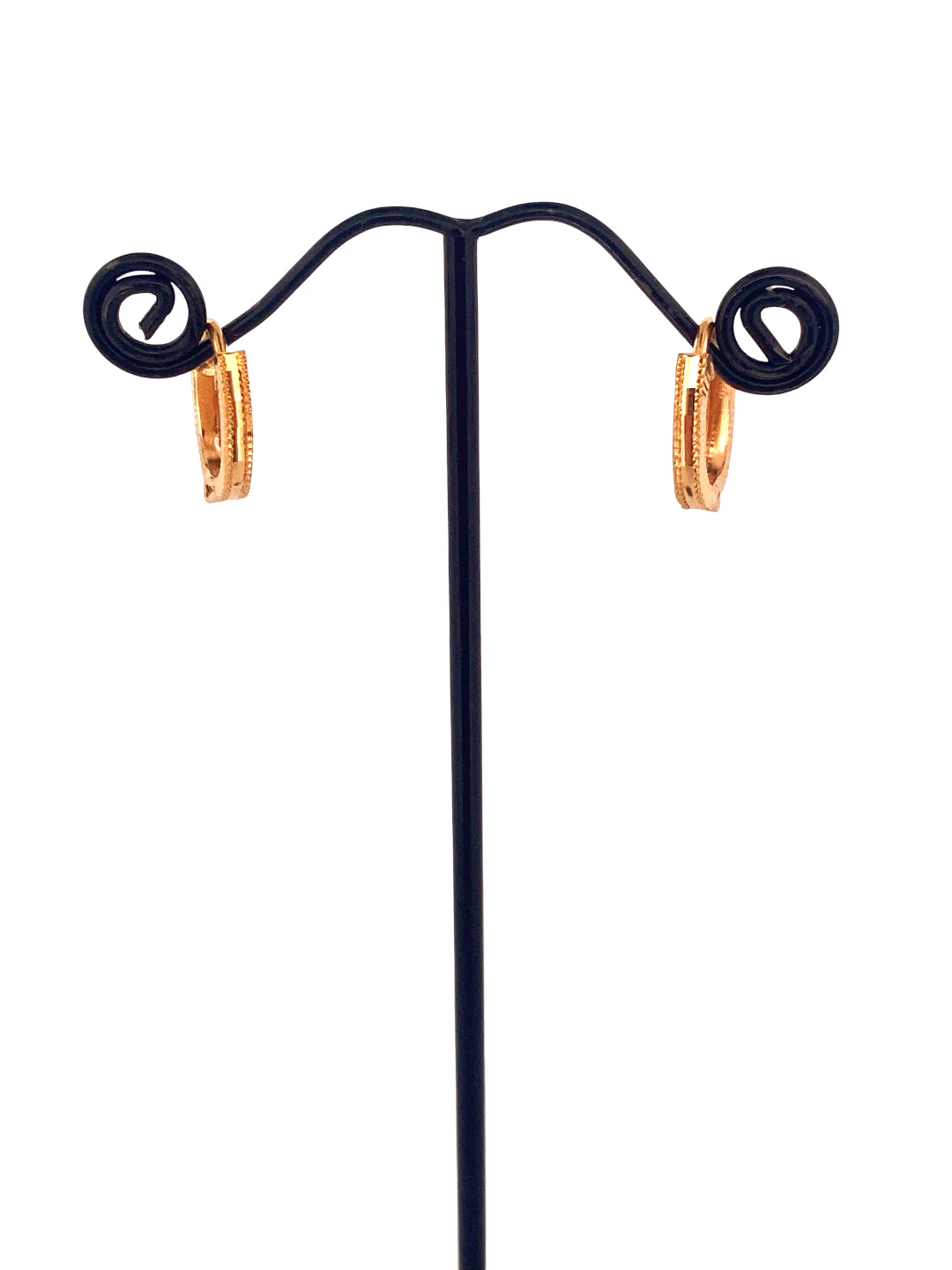 22K Gold Designer Hoop Earrings