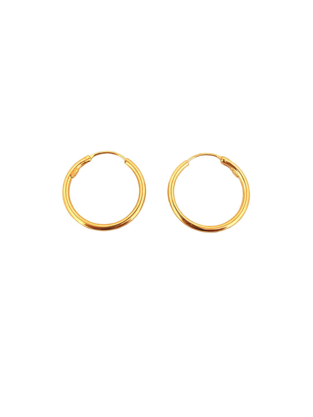 22K Gold Designer Hoop Earrings - Image 2
