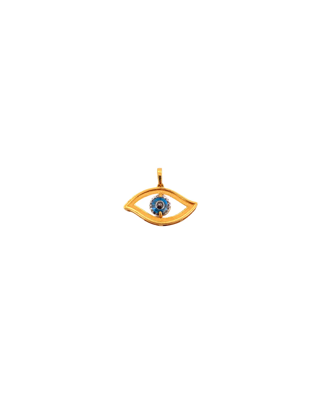 22K Gold Evil Eye Designer Pendant