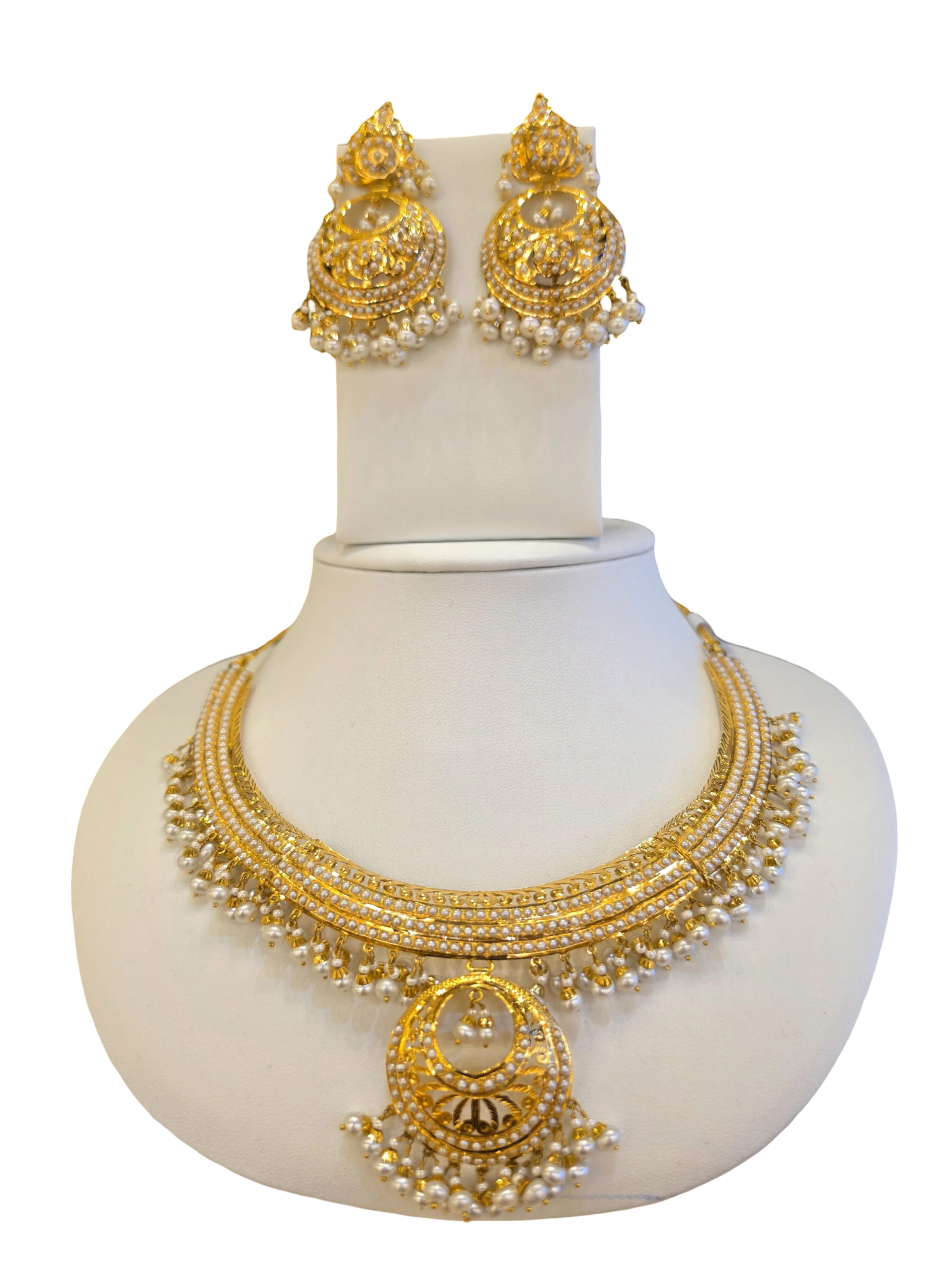 22K Gold Jadau Designer Bridal Set