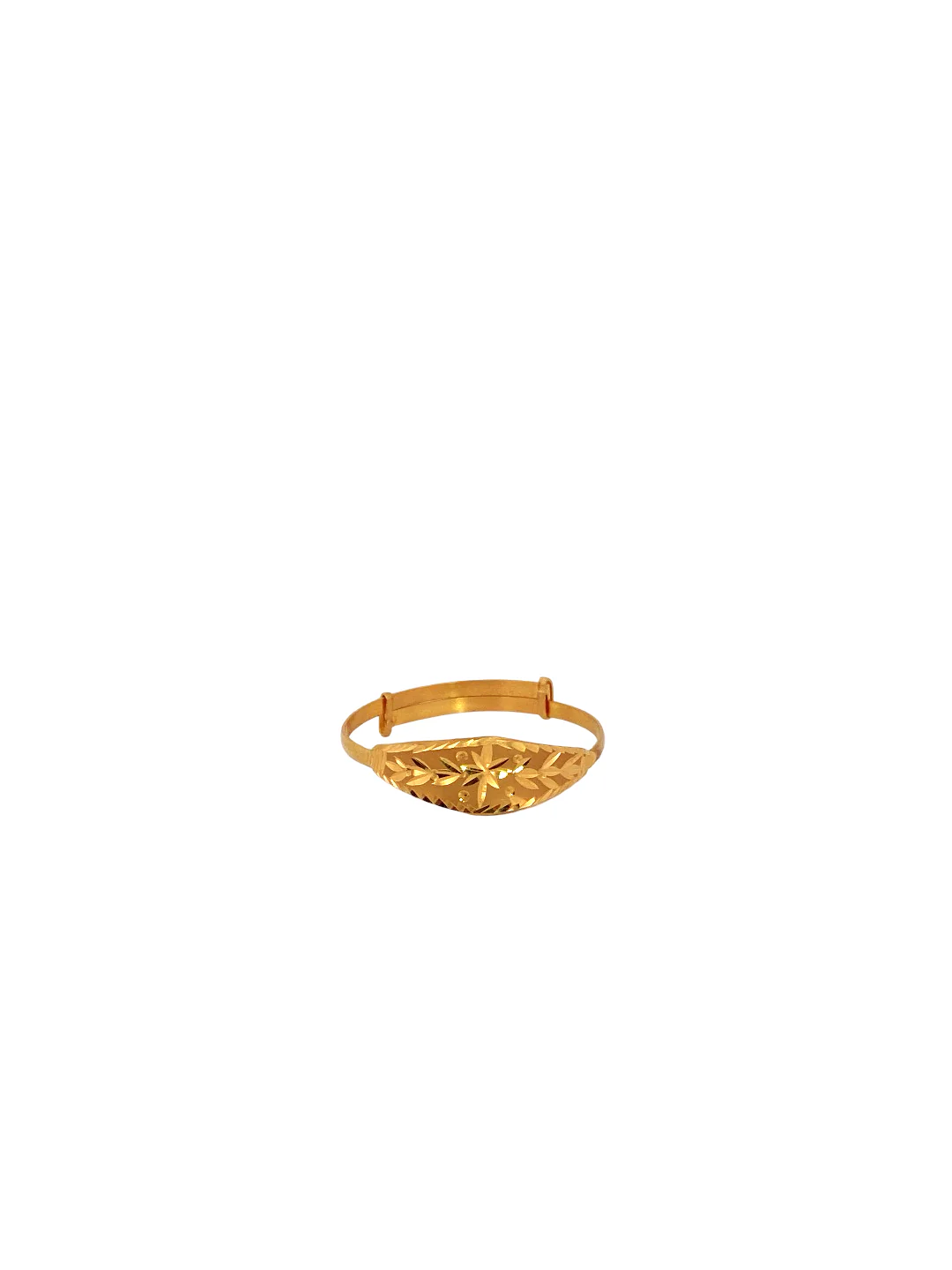 22K Gold Laser Cut Designer Baby Bangle