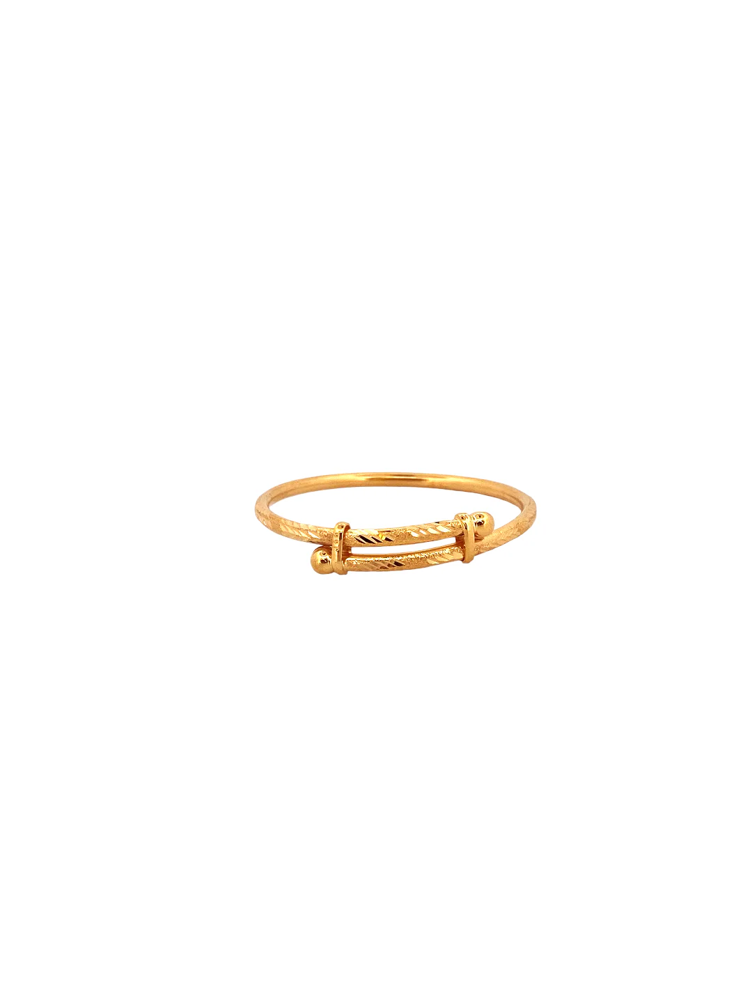 22K Gold Laser Cut Designer Baby Bangle