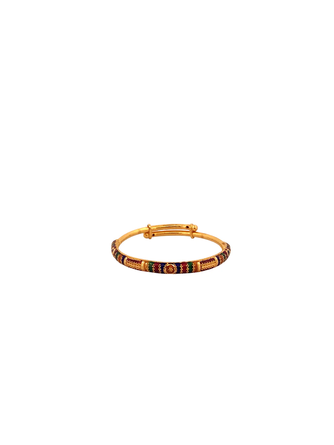 22K Gold Meena Designer Baby Bangle