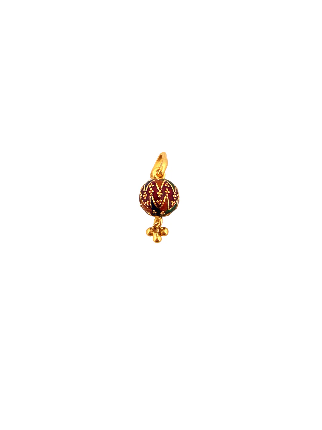 22K Gold Meena Designer Pendant