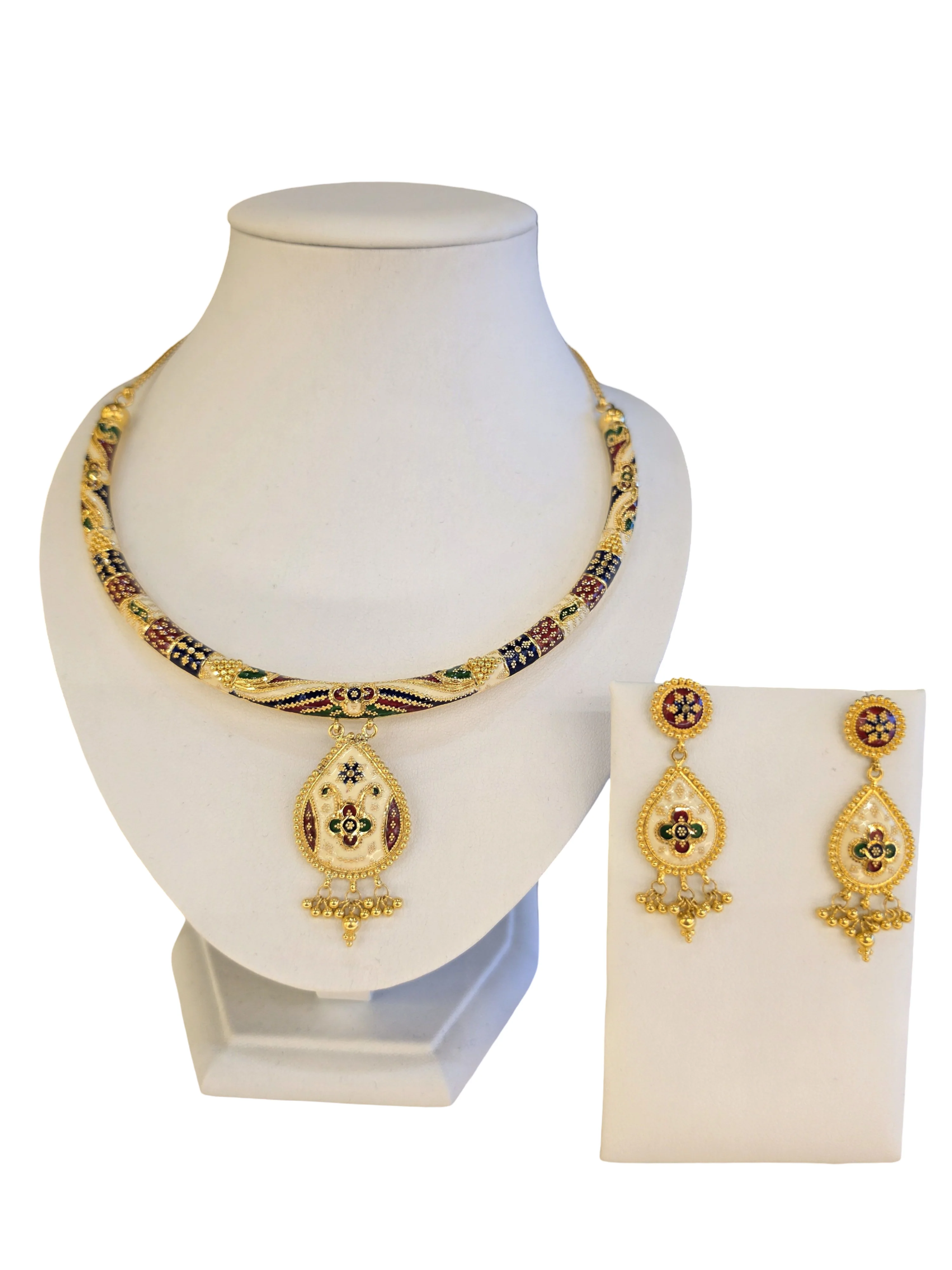 22K Gold Meena Designer Set