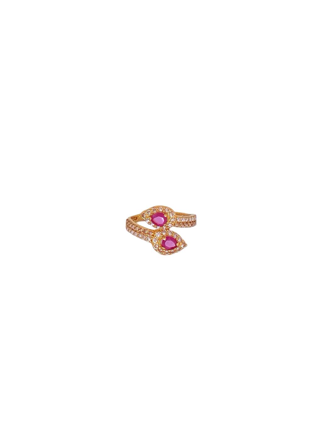 22K Gold Pink Designer Ladies Ring