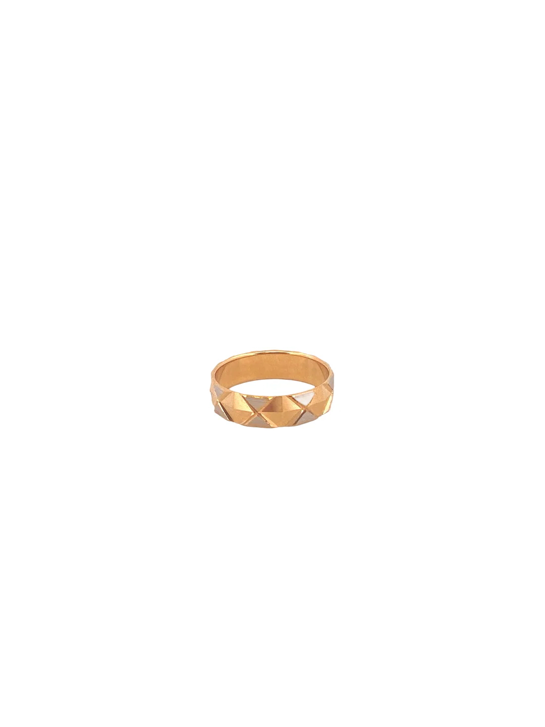 22K Gold Two-tone Designer Band - Image 2
