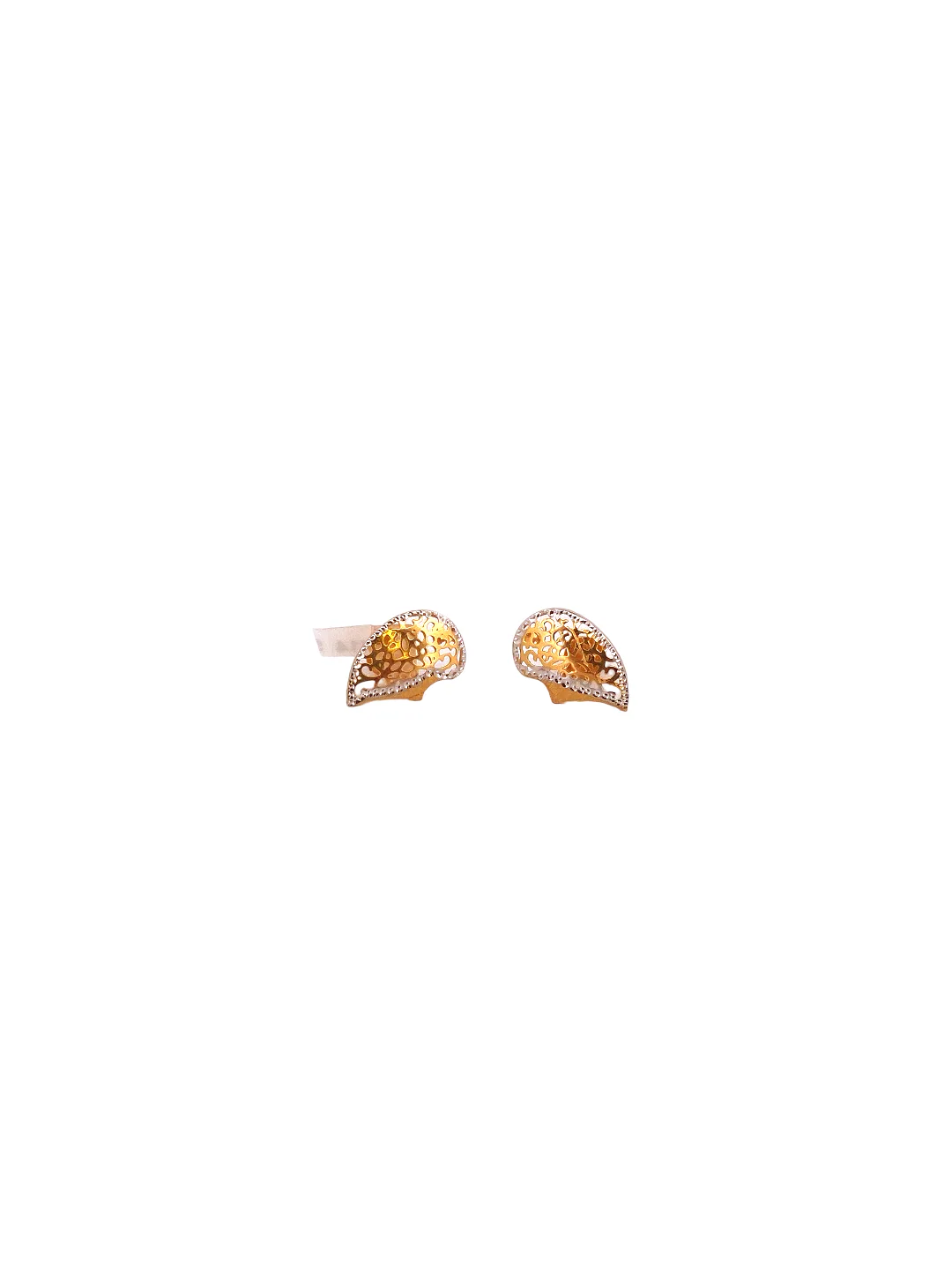 22K Gold Two-tone Designer Ladies Stud